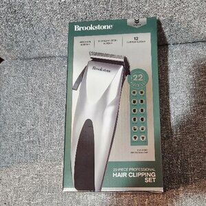 Brookstone 22 Piece Professional Hair Clipping Set NWT
